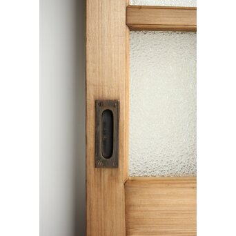 欅玉杢腰板のダイア黄色ガラスの建具 2枚1組　GD0133YD 