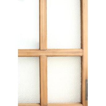 欅玉杢腰板のダイア黄色ガラスの建具 2枚1組　GD0133YD 