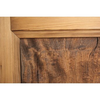 欅玉杢腰板のダイア黄色ガラスの建具 2枚1組　GD0133YD 