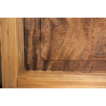 欅玉杢腰板のダイア黄色ガラスの建具 2枚1組　GD0133YD 