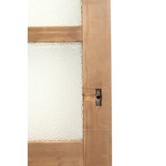 欅玉杢腰板のダイア黄色ガラスの建具 2枚1組　GD0133YD 