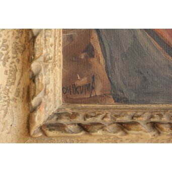 鈴木千久馬 裸婦 油彩額装　Z317 