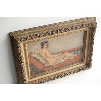 鈴木千久馬 裸婦 油彩額装　Z317 