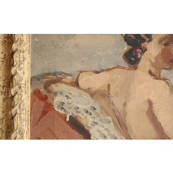 鈴木千久馬 裸婦 油彩額装　Z317 