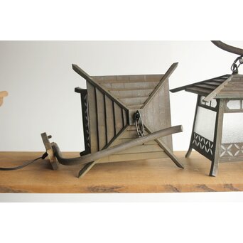 銅製灯籠 七宝紋 ブラケット照明 2個1組　A047 