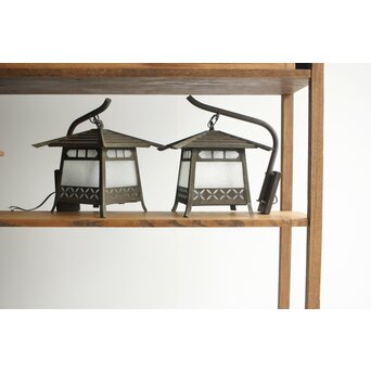 銅製灯籠 七宝紋 ブラケット照明 2個1組　A047