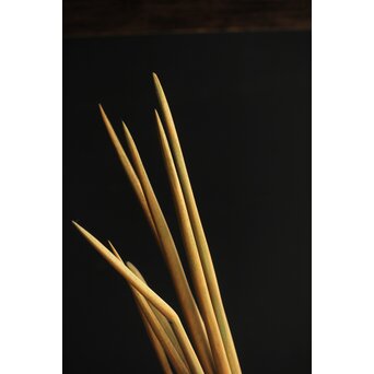 島田恭宏作か 袋と野菜 木彫彫刻　X374 