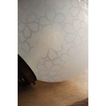 桜紋 オパールセントガラス球体照明　A049Y 