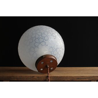 桜紋 オパールセントガラス球体照明　A049Y 