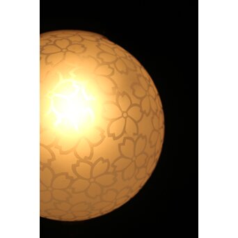 桜紋 オパールセントガラス球体照明　A049Y 