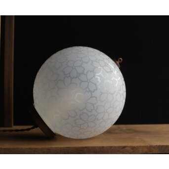 桜紋 オパールセントガラス球体照明　A049Y 