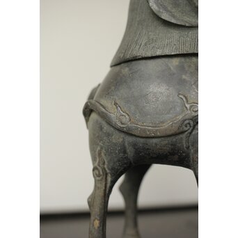 獅子麒麟 古銅香炉　M334 