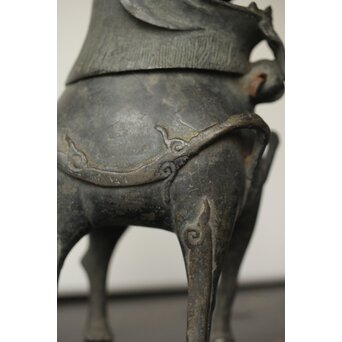 獅子麒麟 古銅香炉　M334 