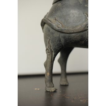 獅子麒麟 古銅香炉　M334 