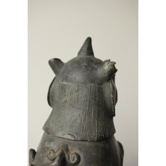 獅子麒麟 古銅香炉　M334 