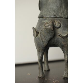 獅子麒麟 古銅香炉　M334 