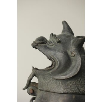 獅子麒麟 古銅香炉　M334 