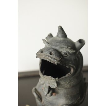 獅子麒麟 古銅香炉　M334 