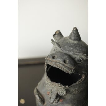 獅子麒麟 古銅香炉　M334 