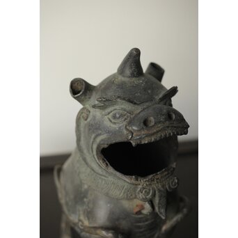 獅子麒麟 古銅香炉　M334 