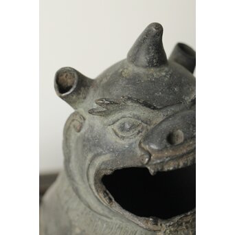 獅子麒麟 古銅香炉　M334 