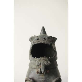 獅子麒麟 古銅香炉　M334 