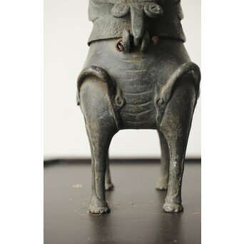 獅子麒麟 古銅香炉　M334 