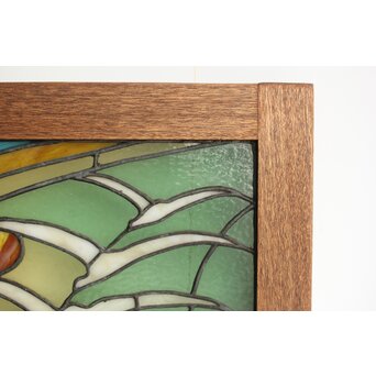 半球体照明付 ステンドガラス明り取り　GD0134 