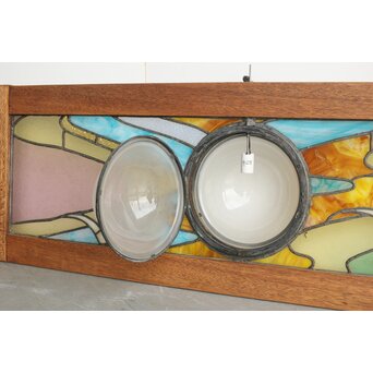 半球体照明付 ステンドガラス明り取り　GD0134 