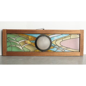 半球体照明付 ステンドガラス明り取り　GD0134 