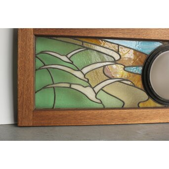 半球体照明付 ステンドガラス明り取り　GD0134 