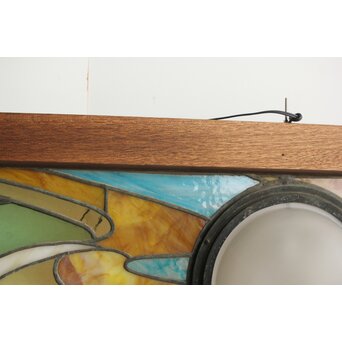 半球体照明付 ステンドガラス明り取り　GD0134 