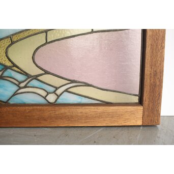 半球体照明付 ステンドガラス明り取り　GD0134 