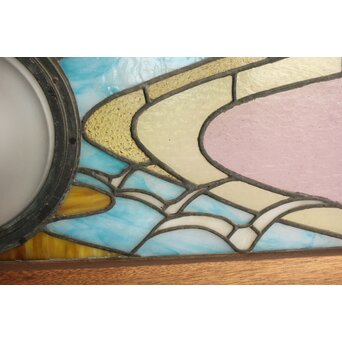 半球体照明付 ステンドガラス明り取り　GD0134 