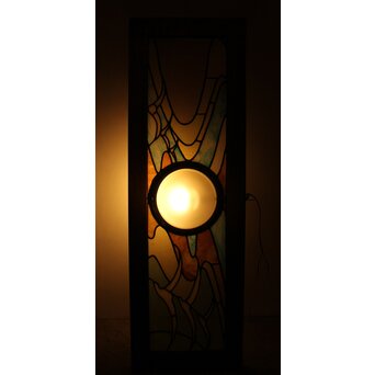 半球体照明付 ステンドガラス明り取り　GD0134 