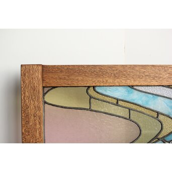 半球体照明付 ステンドガラス明り取り　GD0134 