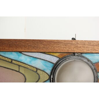 半球体照明付 ステンドガラス明り取り　GD0134 