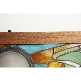 半球体照明付 ステンドガラス明り取り　GD0134 