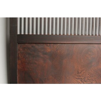 欅玉杢 黒格子戸 2枚1組　L1061 