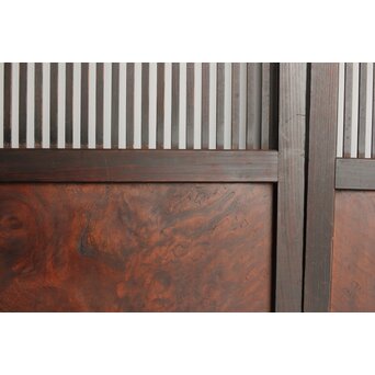 欅玉杢 黒格子戸 2枚1組　L1061 