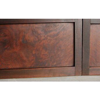 欅玉杢 黒格子戸 2枚1組　L1061 