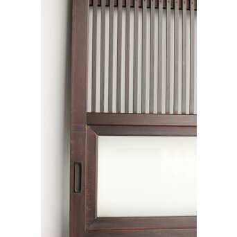 欅玉杢 黒格子戸 2枚1組　L1061 