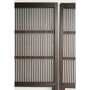 欅玉杢 黒格子戸 2枚1組　L1061 