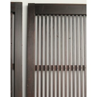 欅玉杢 黒格子戸 2枚1組　L1061 