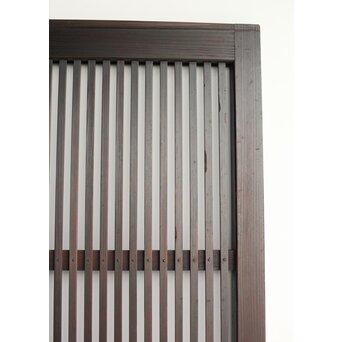 欅玉杢 黒格子戸 2枚1組　L1061 