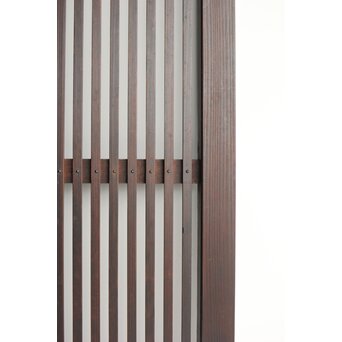 欅玉杢 黒格子戸 2枚1組　L1061 