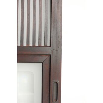 欅玉杢 黒格子戸 2枚1組　L1061 