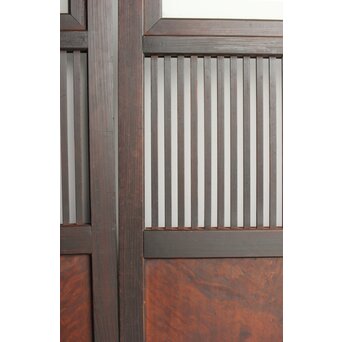 欅玉杢 黒格子戸 2枚1組　L1061 