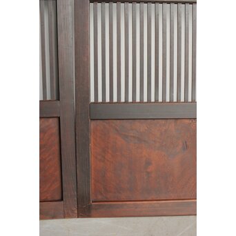 欅玉杢 黒格子戸 2枚1組　L1061 