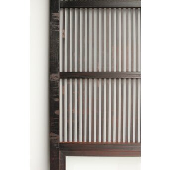 欅玉杢 黒格子戸 2枚1組　L1061 